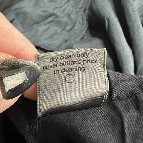 John Varvatos Waxed Cotton Shell Rain Jacket Blue Men's 52 Zip Up Hooded - Picture 12 of 12